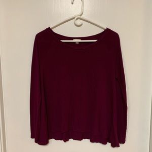 GAP Basic Long Sleeve T-shirt Plum Small